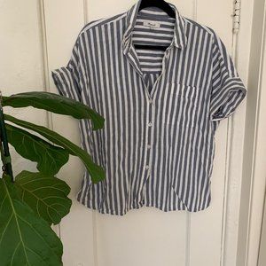 SOLD - Madewell Daily Shirt in Stripe Size Medium
